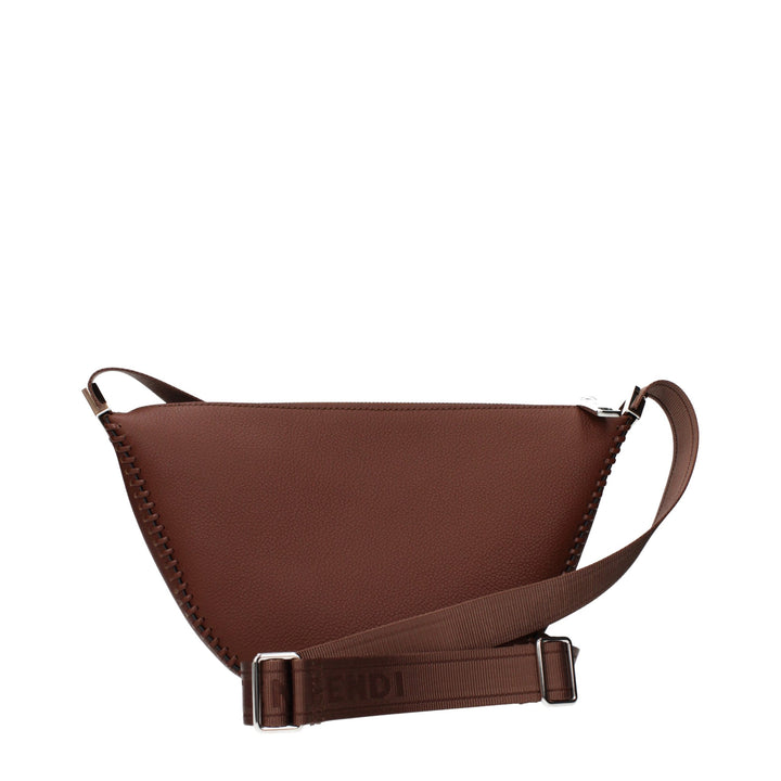 Brown Leather Crossbody Bag Fendi