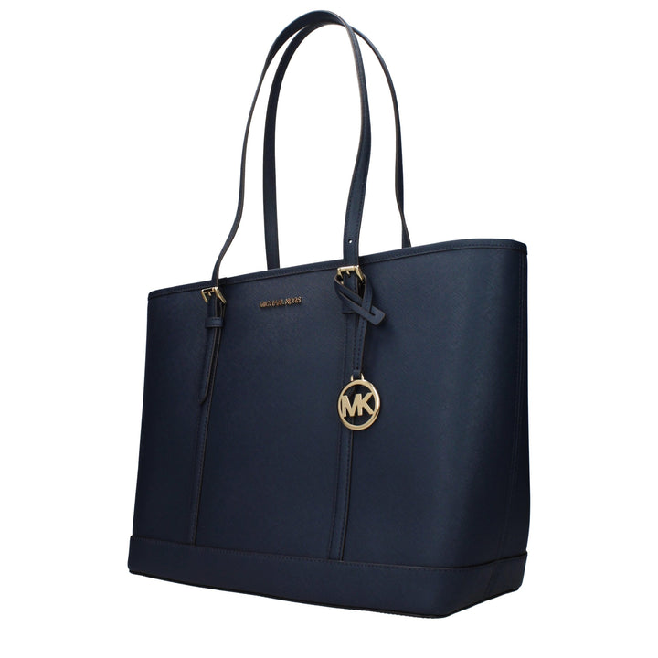 Blue Leather Shoulder Bag Michael Kors