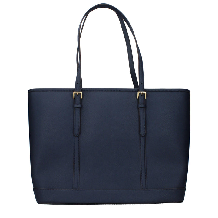 Blue Leather Shoulder Bag Michael Kors