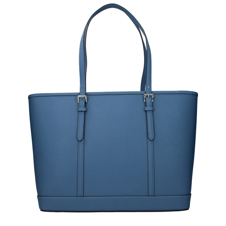 Blue Leather Shoulder Bag Michael Kors