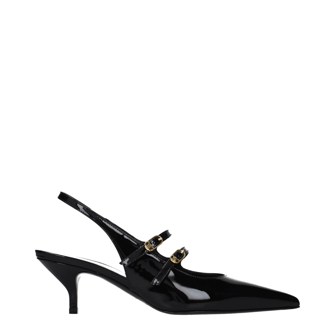 Black Leather Sandals Celine