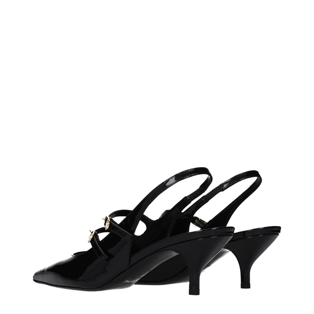Black Leather Sandals Celine