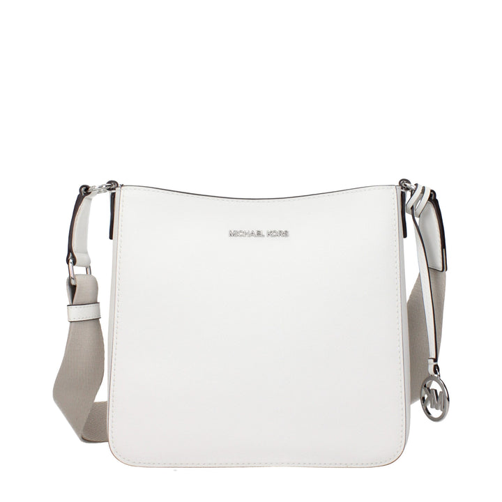 White Leather Shoulder Bag Michael Kors