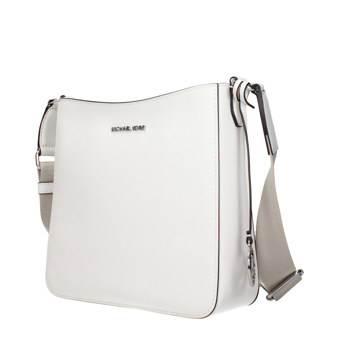 White Leather Shoulder Bag Michael Kors