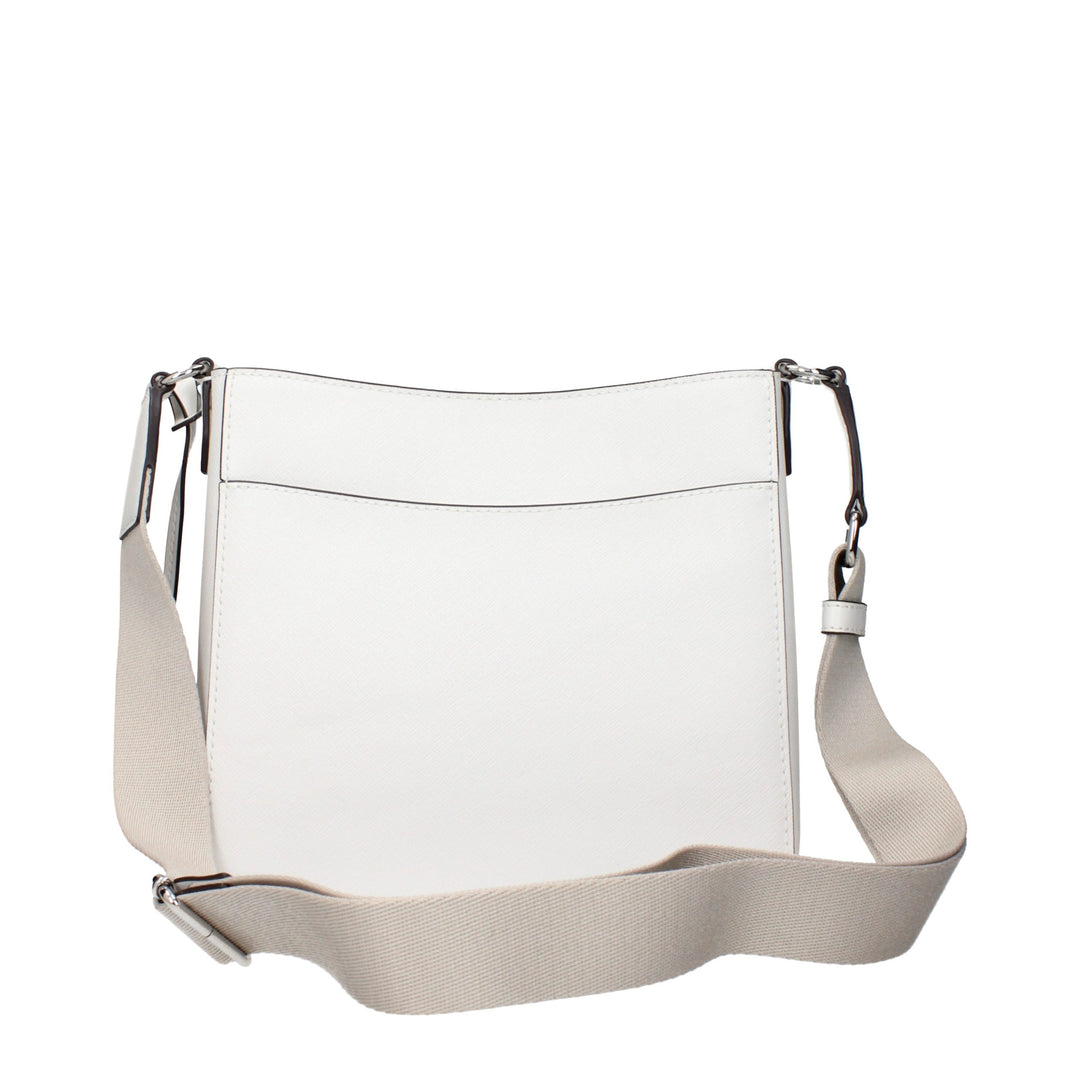 White Leather Shoulder Bag Michael Kors