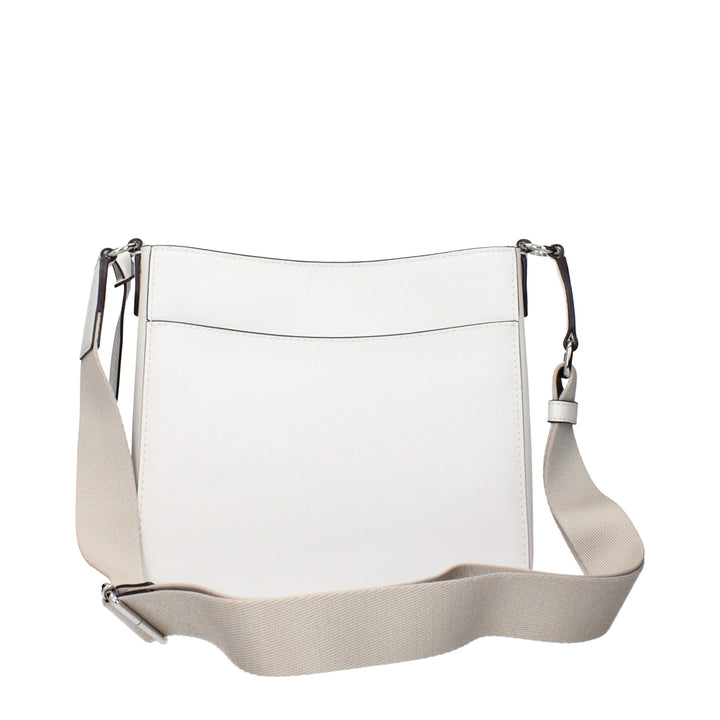 White Leather Shoulder Bag Michael Kors