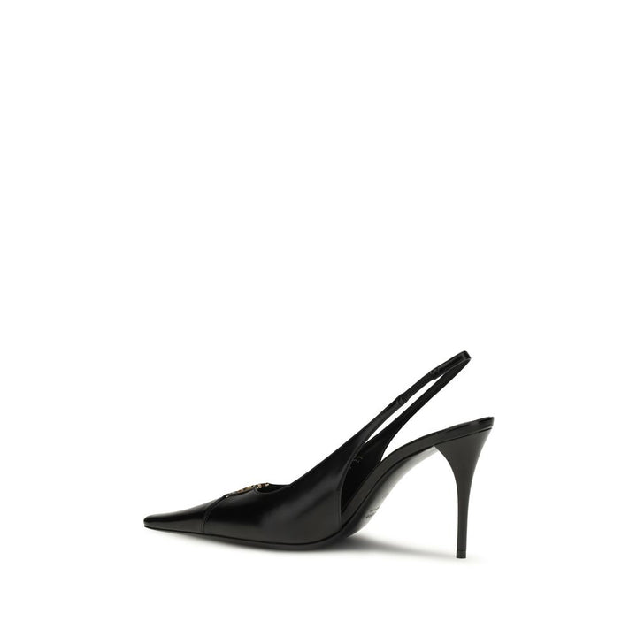 Black Calf Leather Bos Taurus High Heel Pumps Saint Laurent