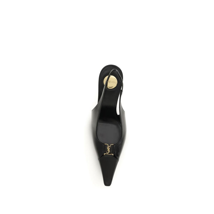 Black Calf Leather Bos Taurus High Heel Pumps Saint Laurent