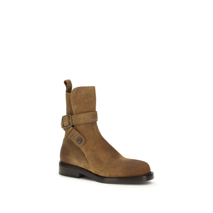 Brown Calf Leather Bos Taurus Lace-Up Boots Burberry