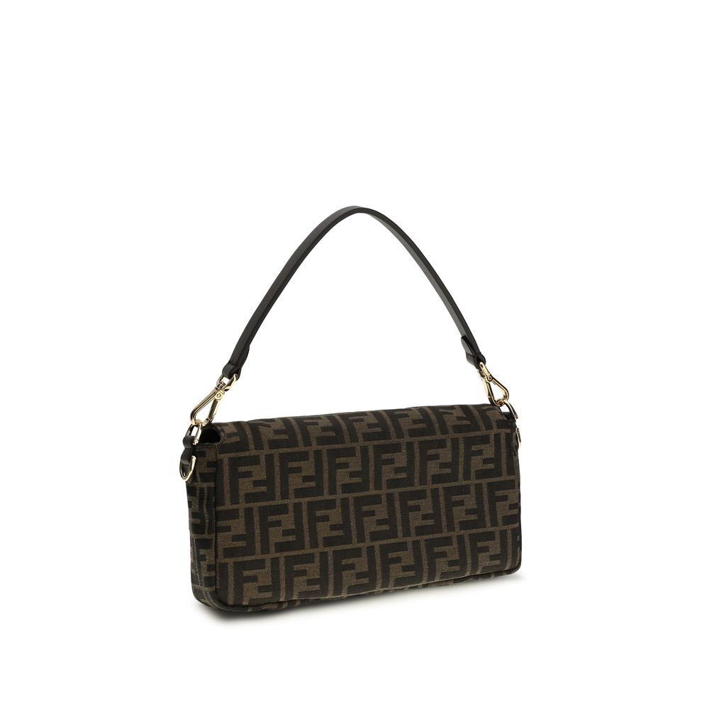 Brown Recycled Polyester Shoulder Bag Fendi