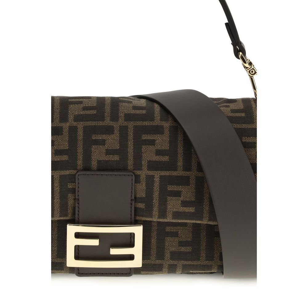 Brown Recycled Polyester Shoulder Bag Fendi