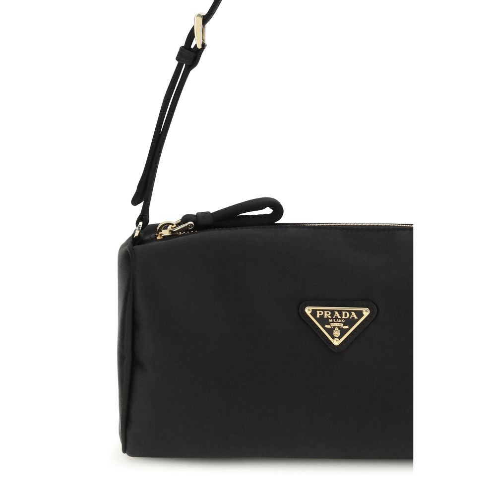 Black Silk Shoulder Bag Prada