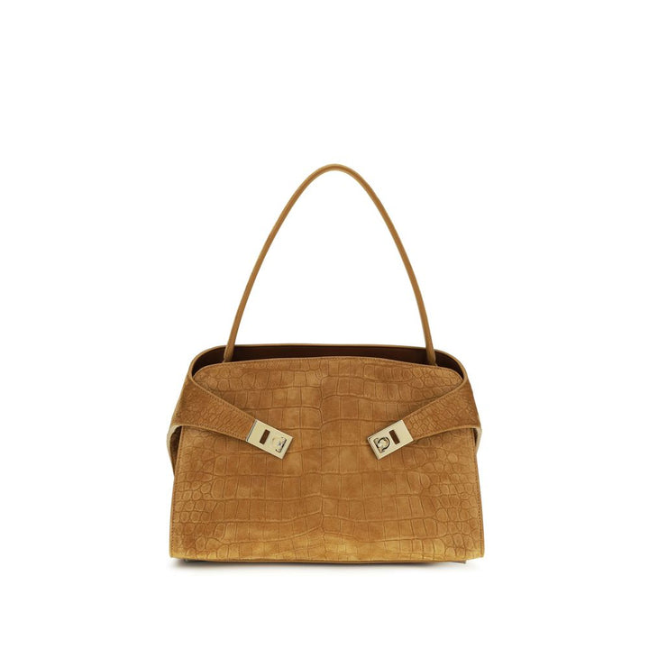 Beige Goatskin Shoulder Bag Ferragamo