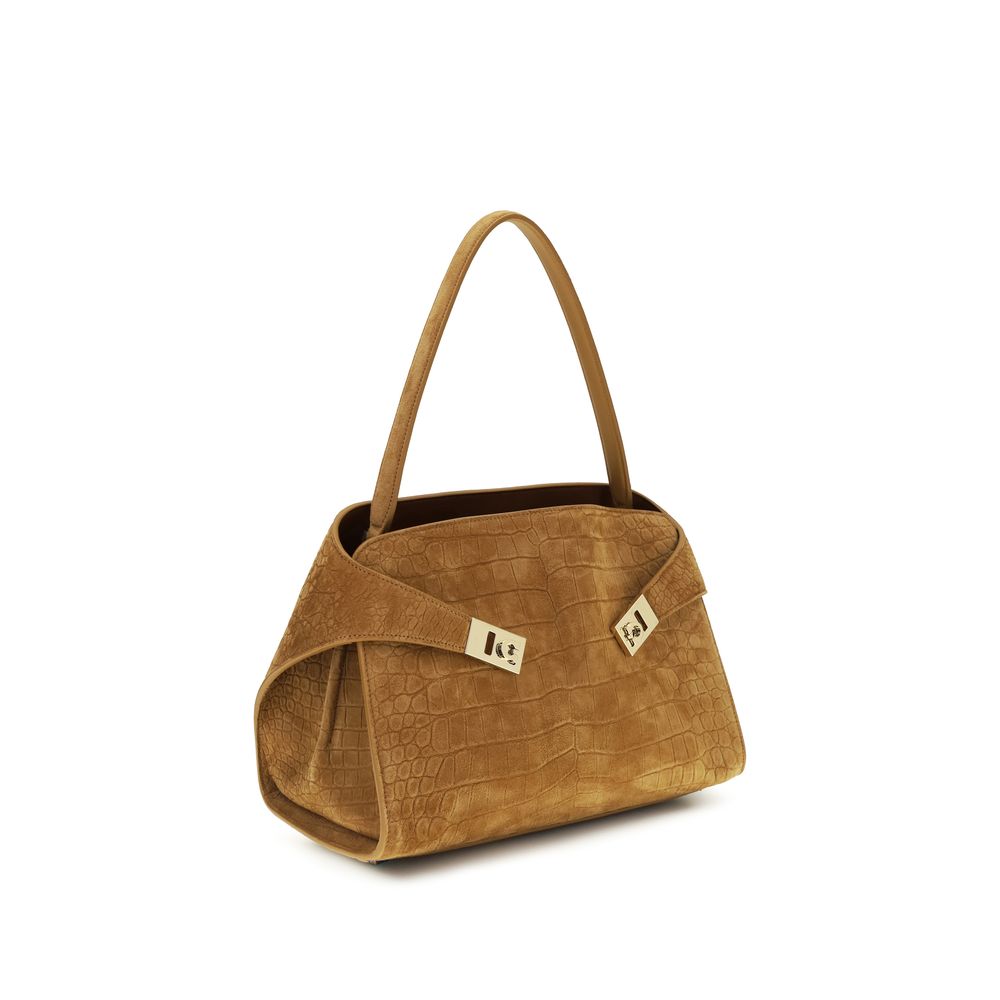 Beige Goatskin Shoulder Bag Ferragamo