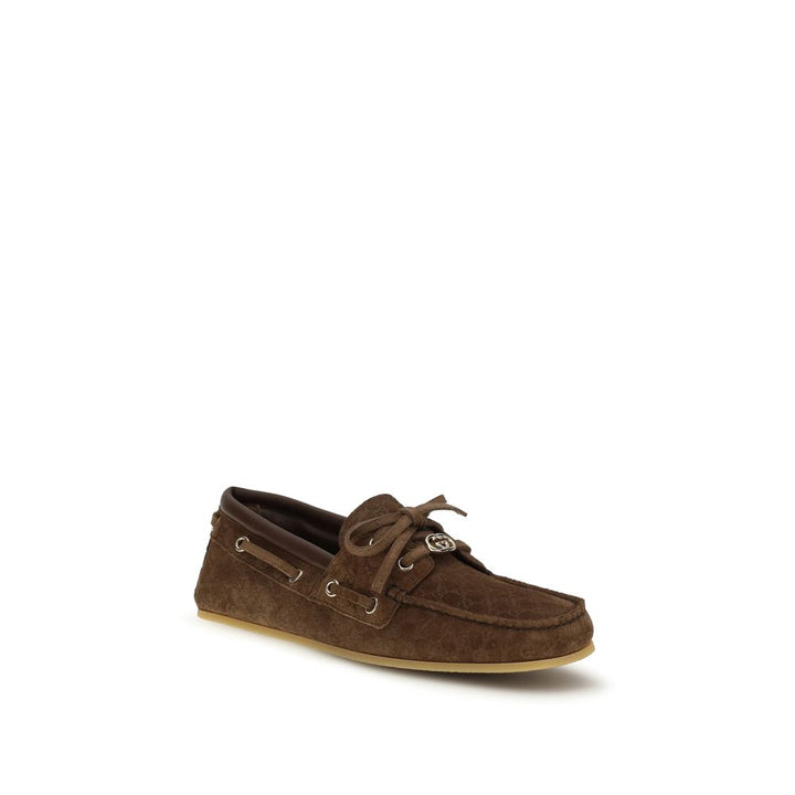 Brown Calf Leather Bos Taurus Slip-On Loafers Gucci