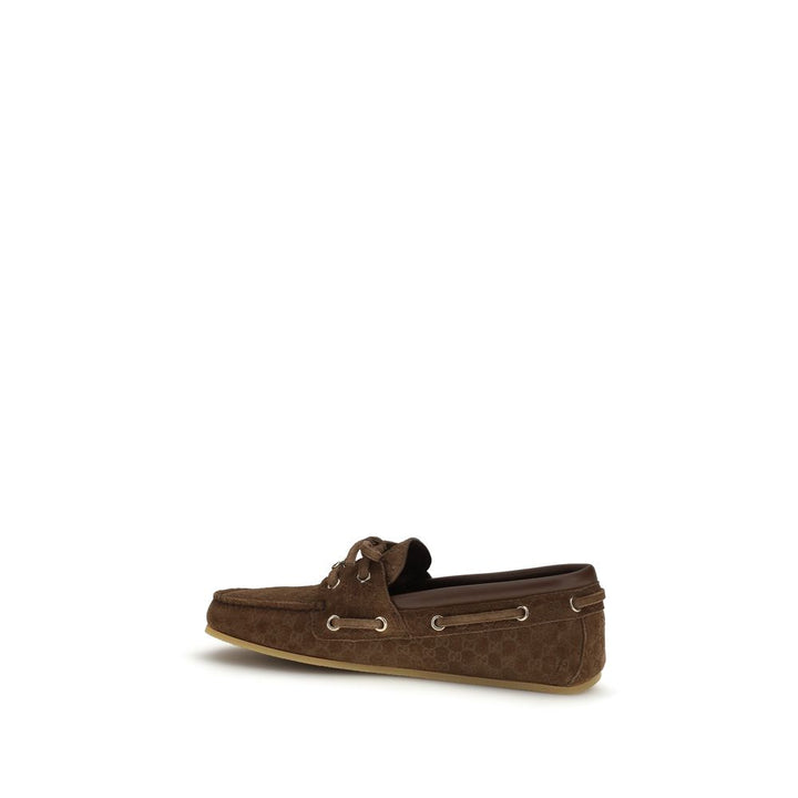 Brown Calf Leather Bos Taurus Slip-On Loafers Gucci