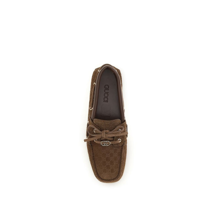 Brown Calf Leather Bos Taurus Slip-On Loafers Gucci