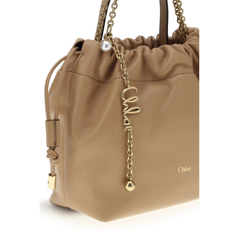 Beige Lamb Ovis Aries Aries Shoulder Bag Chloé