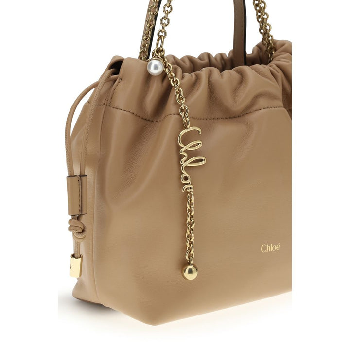 Beige Lamb Ovis Aries Aries Shoulder Bag Chloé