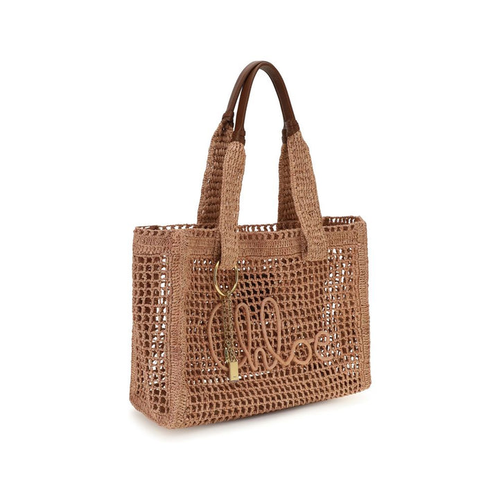 Beige Raffia Shoulder Bag Chloé