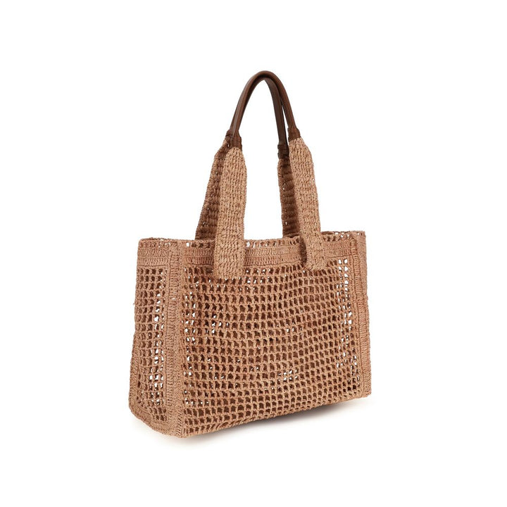 Beige Raffia Shoulder Bag Chloé