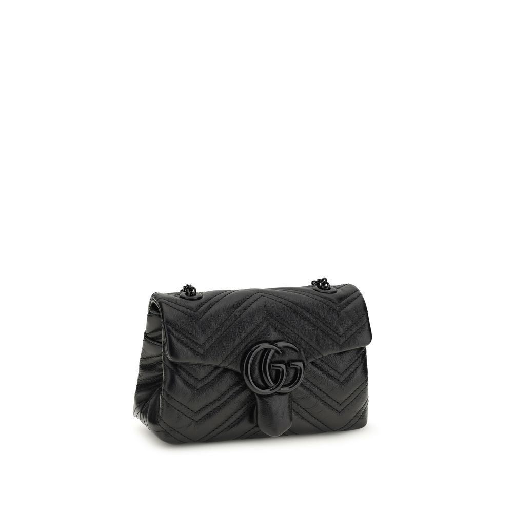 Black Calf Leather Bos Taurus Shoulder Bag Gucci