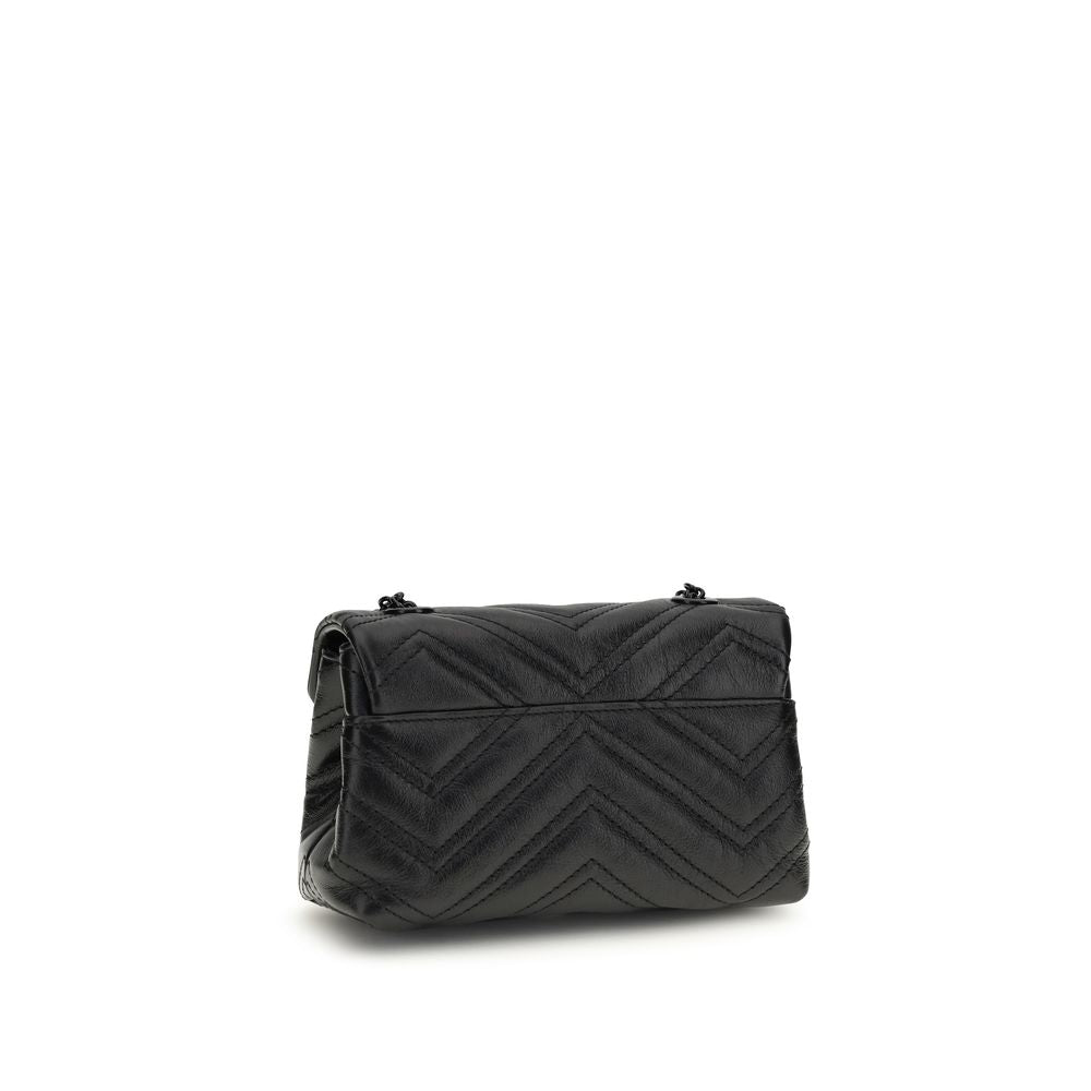 Black Calf Leather Bos Taurus Shoulder Bag Gucci