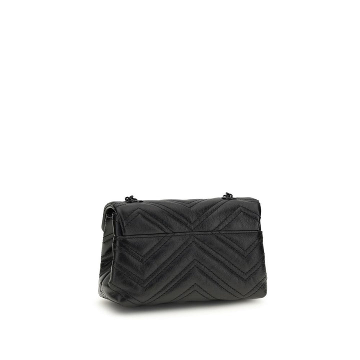 Black Calf Leather Bos Taurus Shoulder Bag Gucci