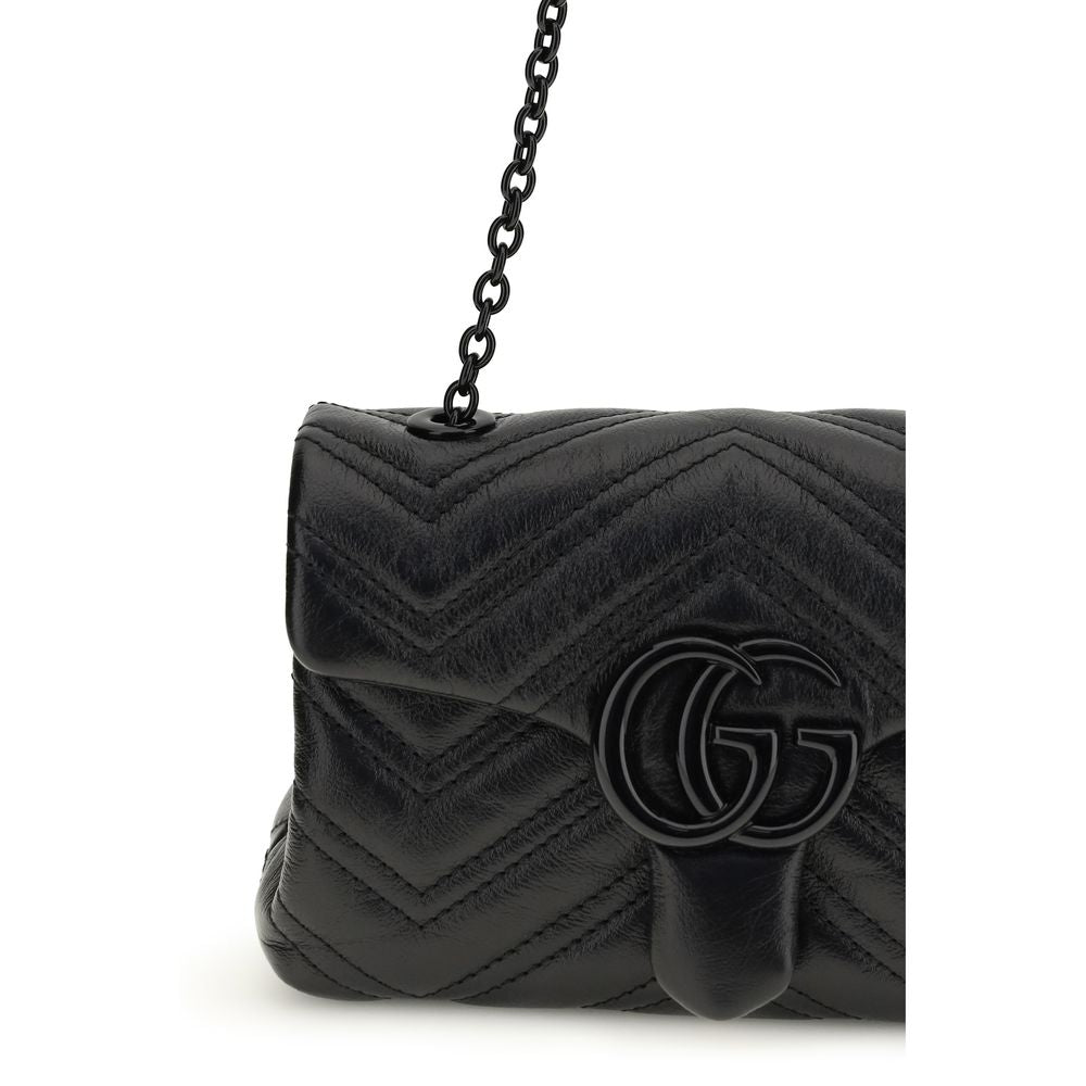 Black Calf Leather Bos Taurus Shoulder Bag Gucci