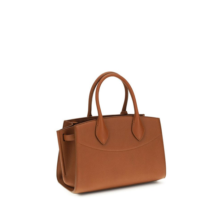 Brown Calf Leather Bos Taurus Handbag Ferragamo