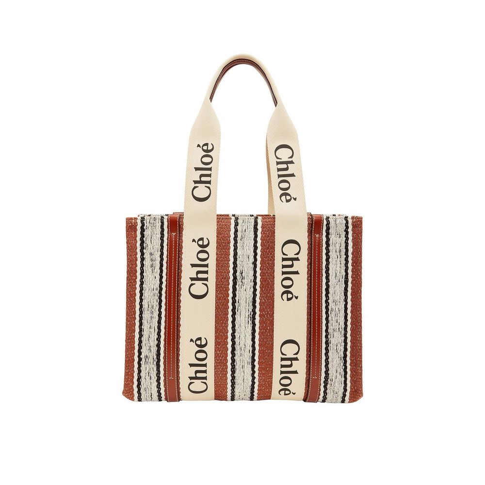 Brown Linen Tote Bag Chloé