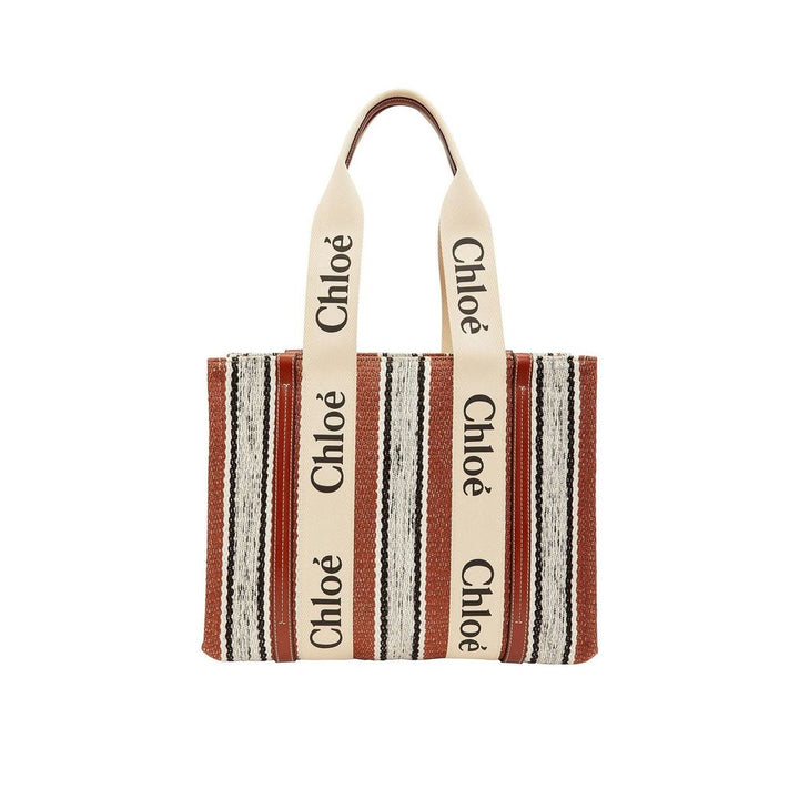 Brown Linen Tote Bag Chloé