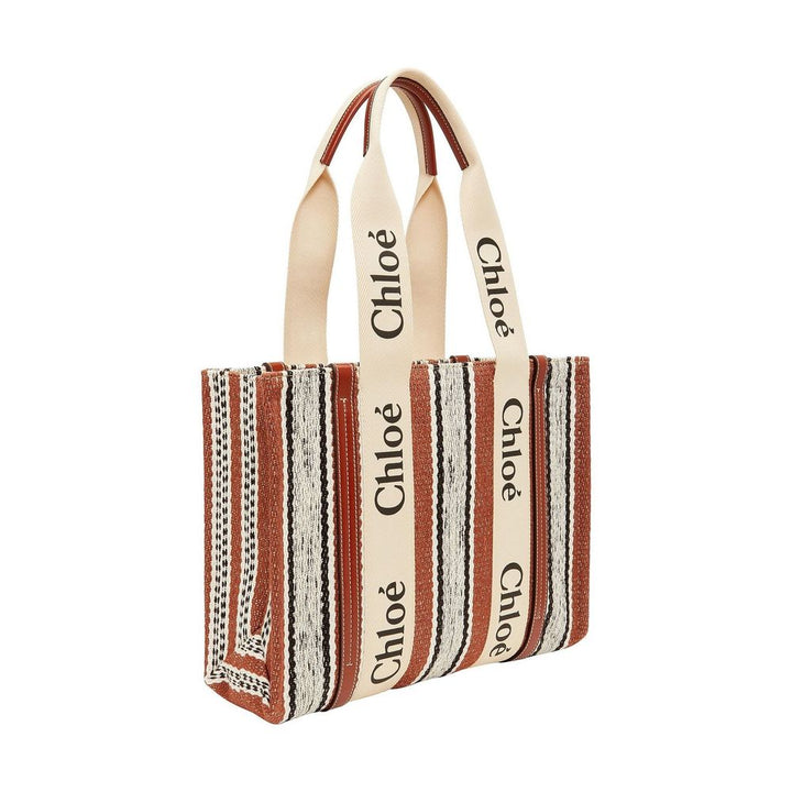 Brown Linen Tote Bag Chloé