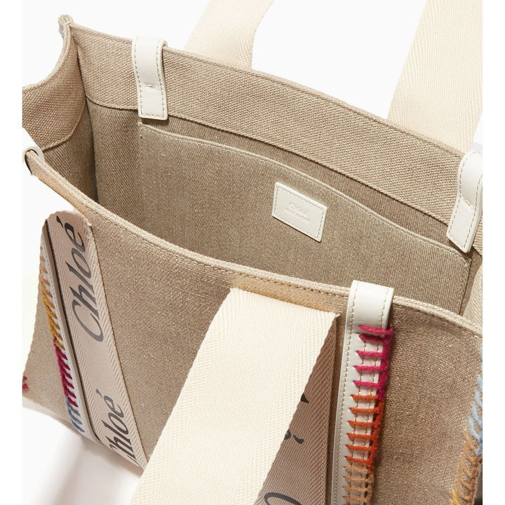 Beige Wool Tote Bag Chloé