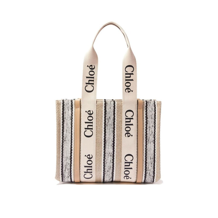 Beige Linen Tote Bag Chloé