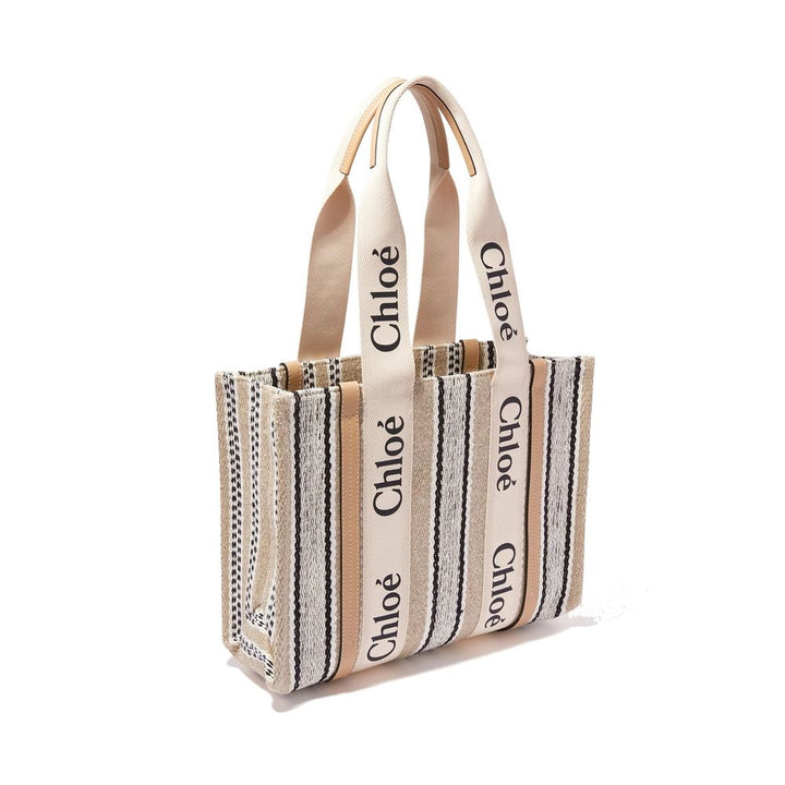 Beige Linen Tote Bag Chloé