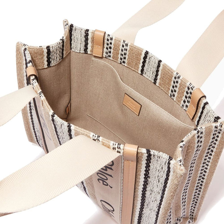 Beige Linen Tote Bag Chloé