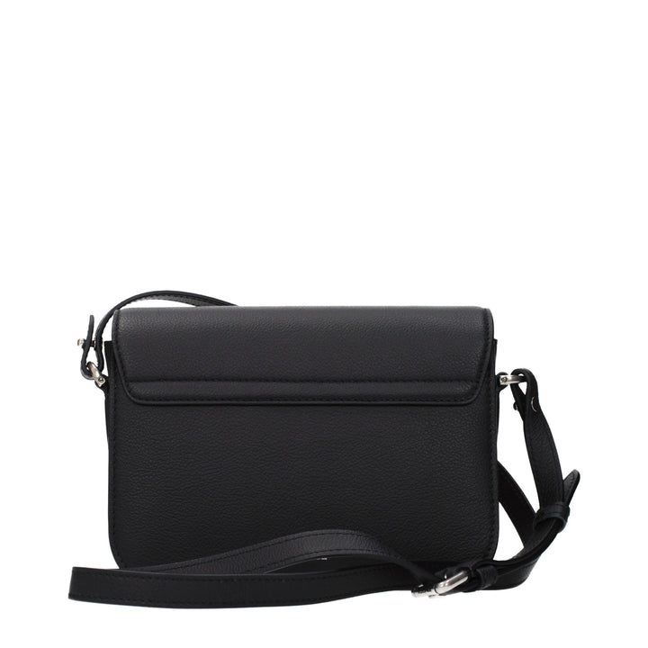 Black Leather Crossbody Bag Versace