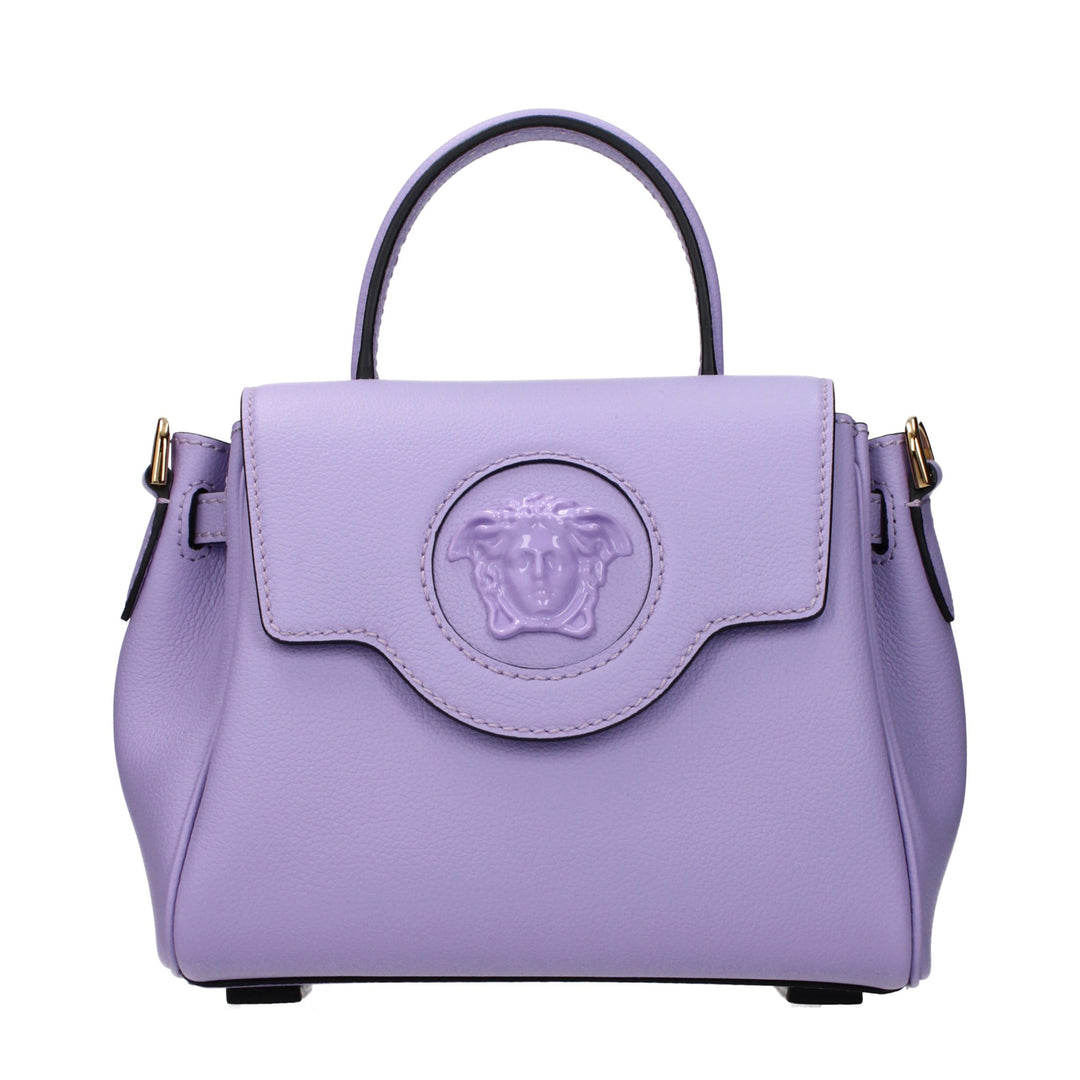 Pink Leather Handbag Versace
