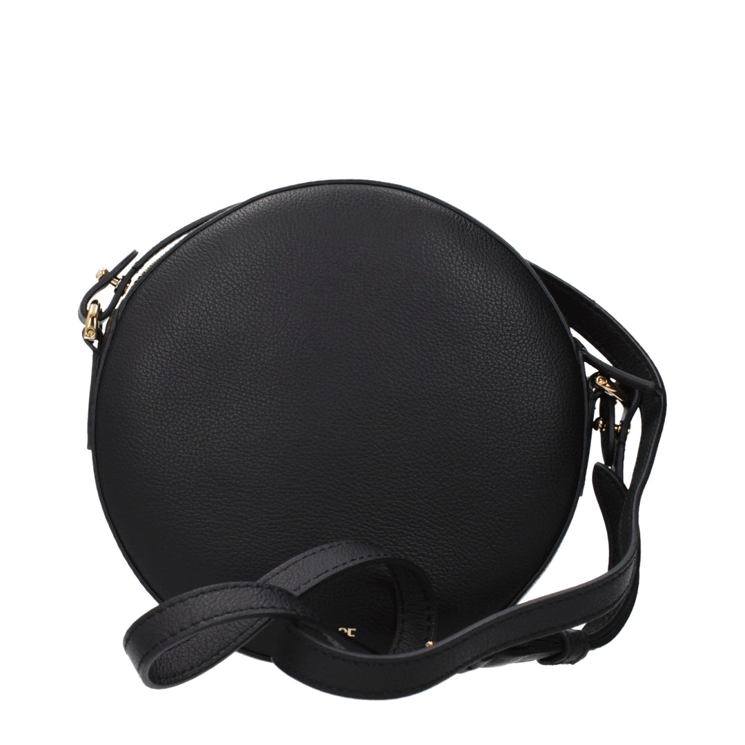 Black Leather Crossbody Bag Versace