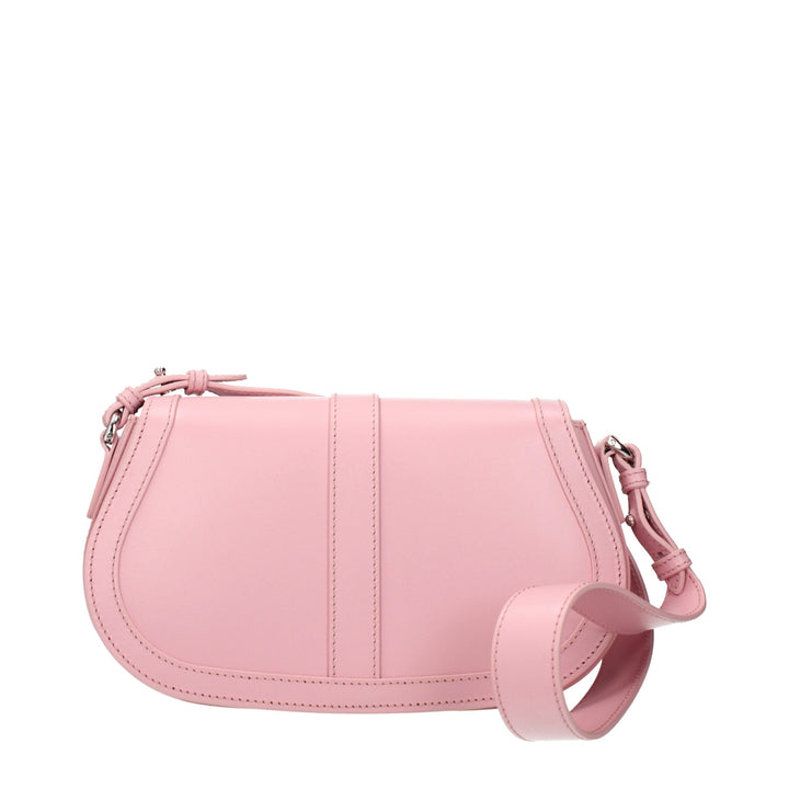 Pink Leather Shoulder Bag Versace