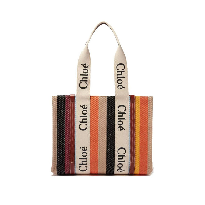 Beige Linen Tote Bag Chloé