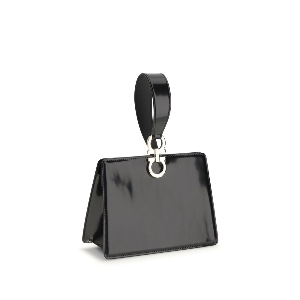 Black Calf Leather Bos Taurus Clutch Bag Ferragamo