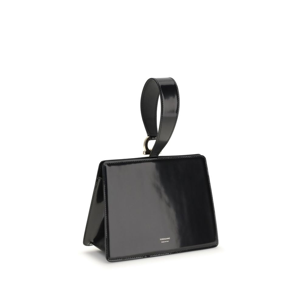 Black Calf Leather Bos Taurus Clutch Bag Ferragamo