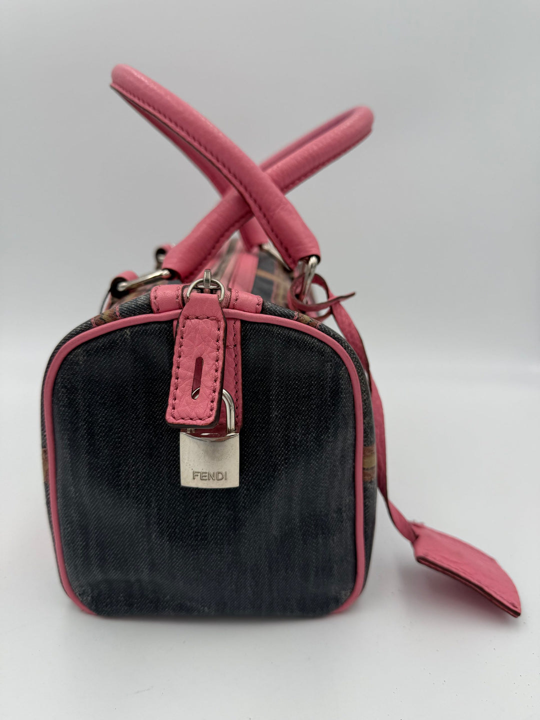 FENDI Bauletto Canvas Print Selleria Handbag Fendi