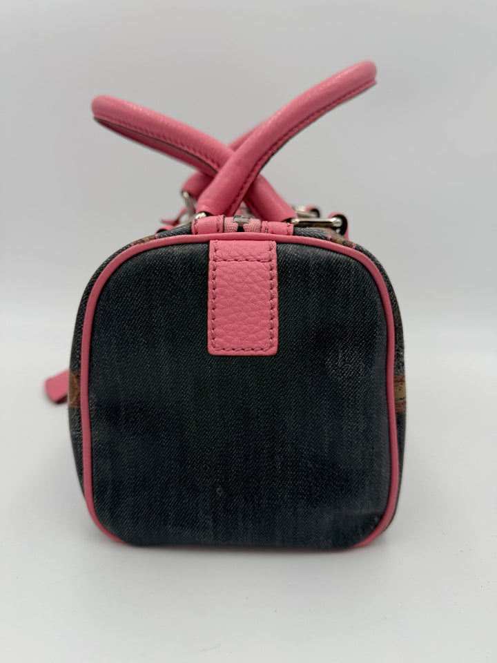 FENDI Bauletto Canvas Print Selleria Handbag Fendi