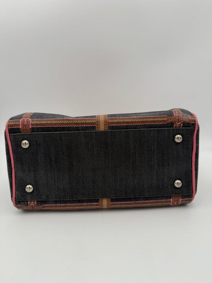FENDI Bauletto Canvas Print Selleria Handbag Fendi