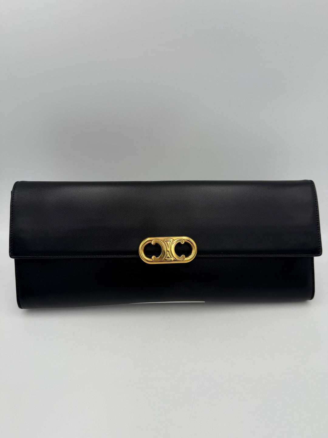 CELINE TRIOMPHE Black Clutch Celine