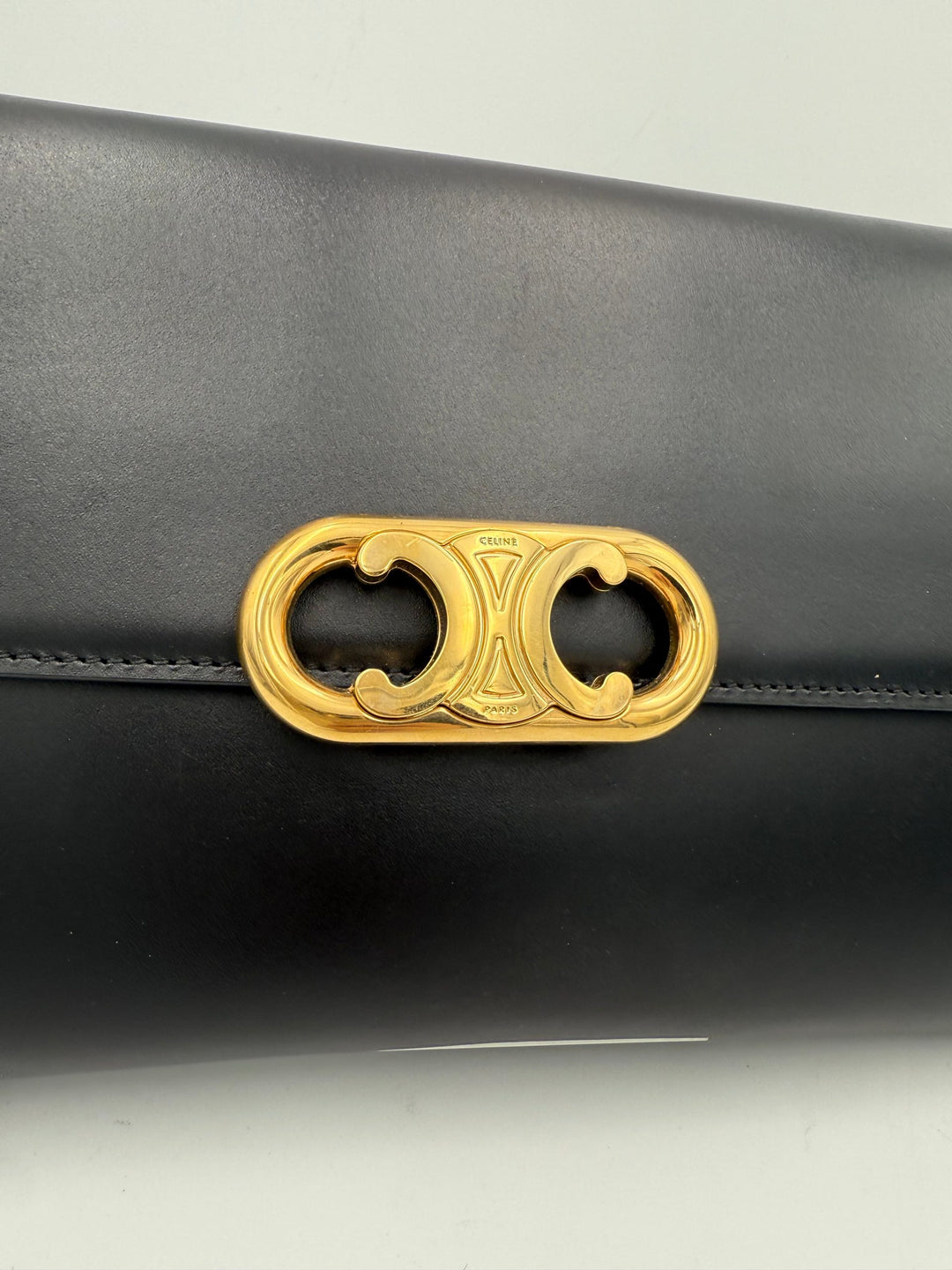 CELINE TRIOMPHE Black Clutch Celine