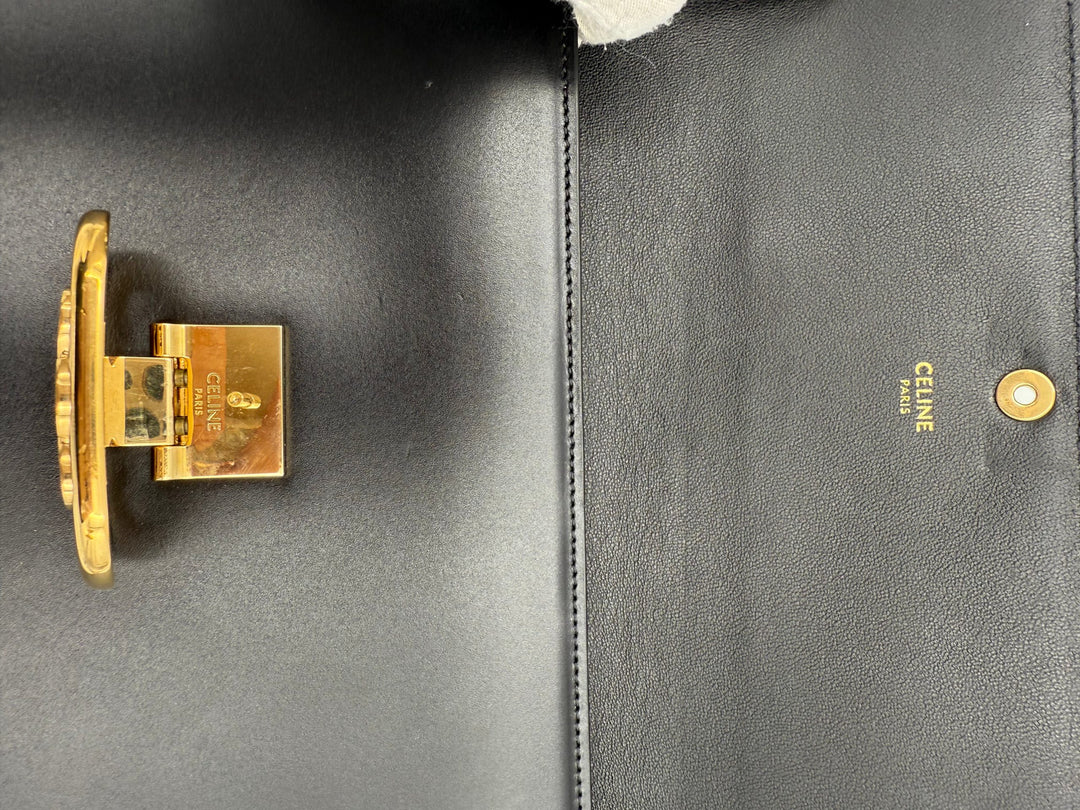 CELINE TRIOMPHE Black Clutch Celine